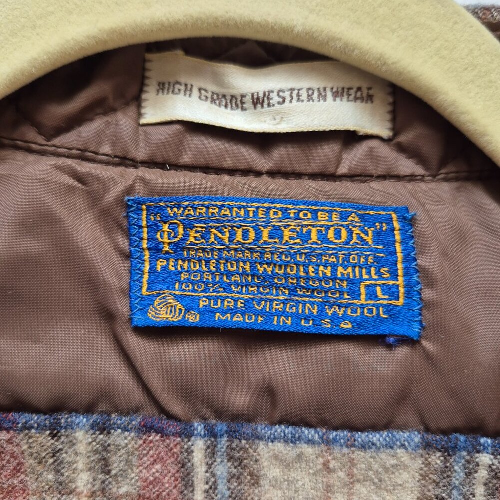 Tan Plaid Pendleton Jacket - Small - image 7
